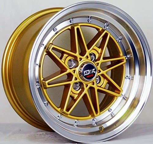 DRIFT L372 DR4 15X8+25 4X100 C.B 73.1 GOLD MACHINE LIP