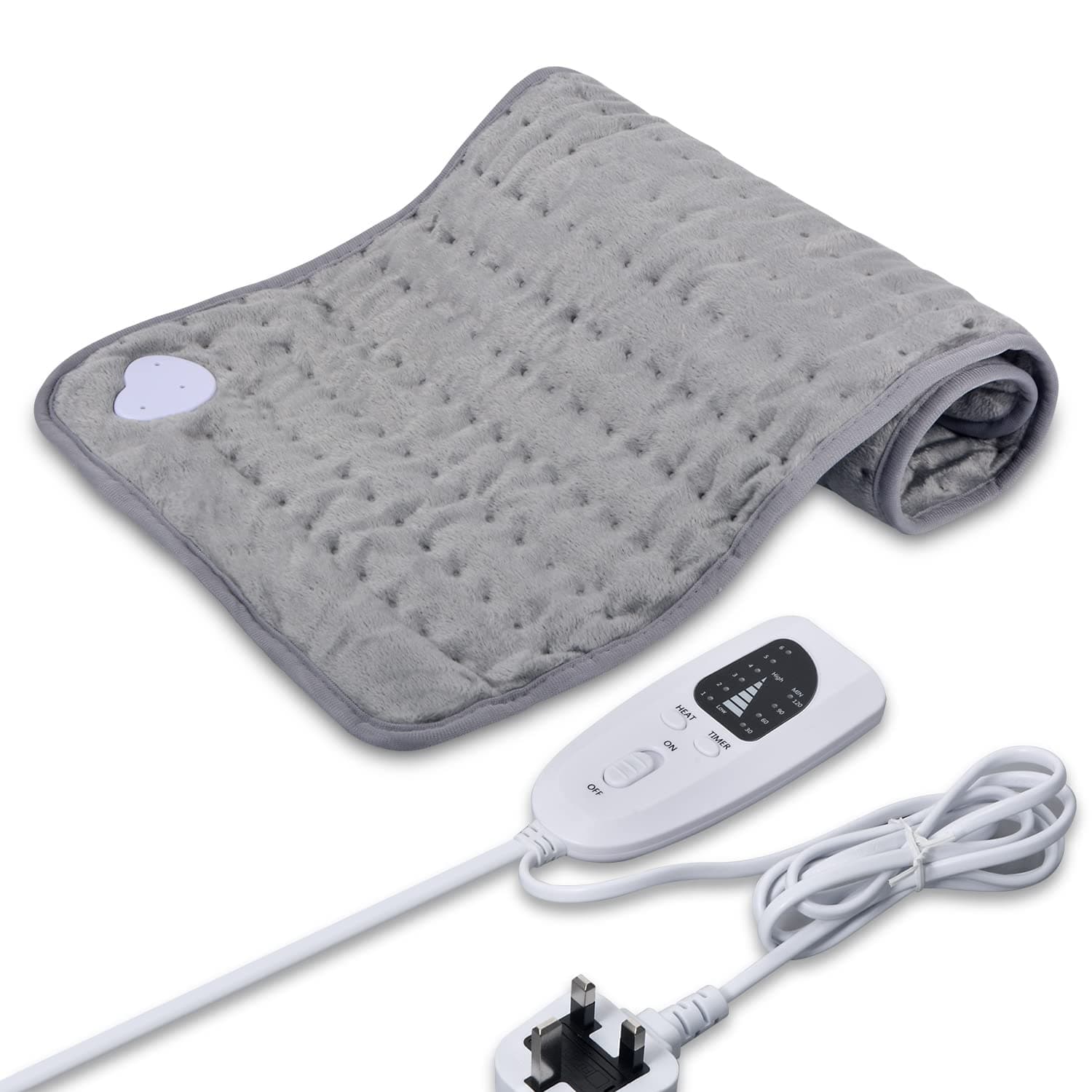 Heat Pad 12"x24", Heating Pad with Auto Shut Off & Machine Washable, Electric Blanket with 6 Heat Levels & 4 Timer Settings, Soft Heated Blanket for Back Neck Shoulder
