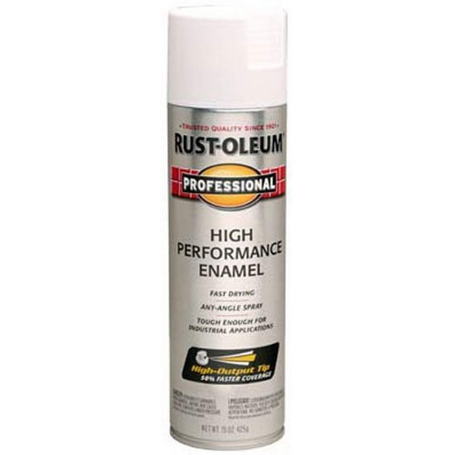 239108 Professional High Performance Enamel Spray Paint, 15 oz, Semi-Gloss White