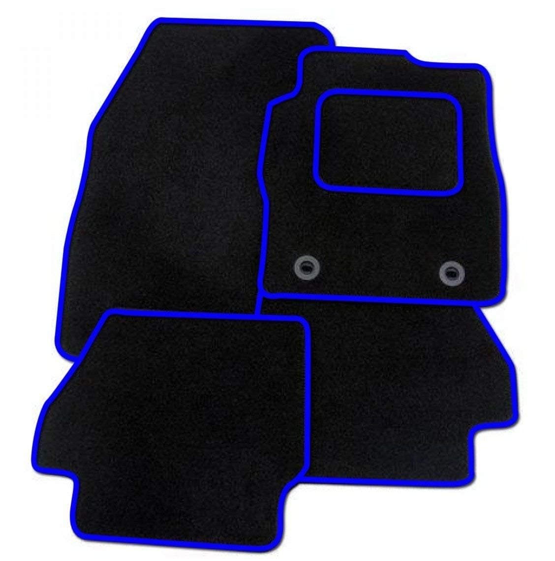 RMSONE GENUINE FULLY TAILORED BLACK CARPET CAR MATS PASSAT 2007-2015 (BLUE TRIM)