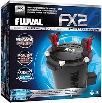 FX2 High Performance Canister Aquarium Filter - Multi-Stage Filtration, Built-in Powered Water Change System, and Basket-in-Basket Tray Design