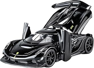 Toy Cars Model Jesko Black Alloy Collectibles Die-cast Vehicles with Sound and Light