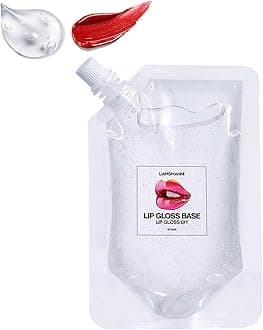 Lip Gloss Base,Moisturize Lip Gloss Base Oil Material Makeup Primers, Non-Stick Lipstick Primer for DIY Handmade Lip Balms Lip Gloss (1Pack, 50ml)