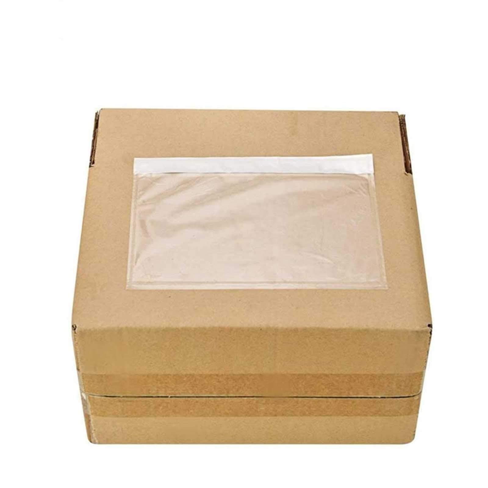 BESTEASY Packing List Pouches, Clear Adhesive Top Loading Packing List/Shipping Label Envelopes - 100 Packs (7.5 x 5.5)