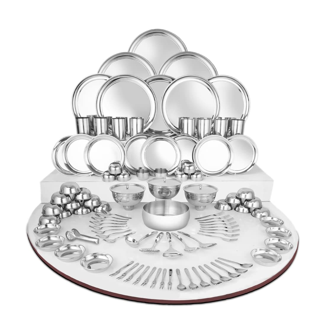 Stainless Steel Shagun Dinner Set (101 Pcs Set)