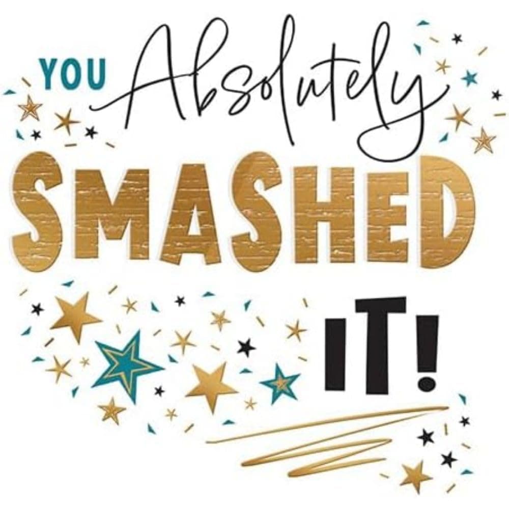 Piccadilly Greetings Exam Congratulations Cards You Absolutely Smashed It - 8 x 6 inches