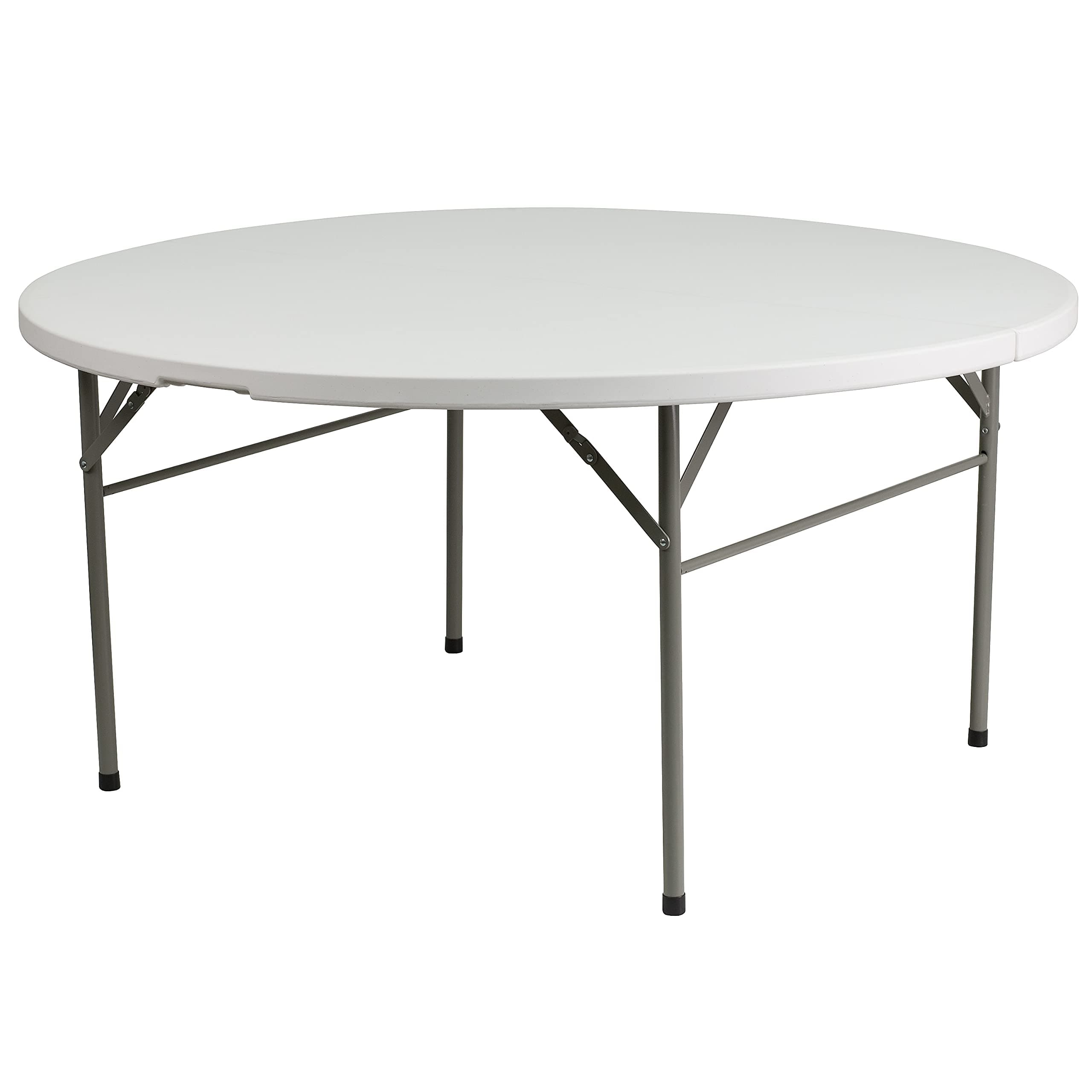 Flash Furniture 60'' Round Bi-Fold Granite White Plastic Folding Table [DAD-154Z-GG]