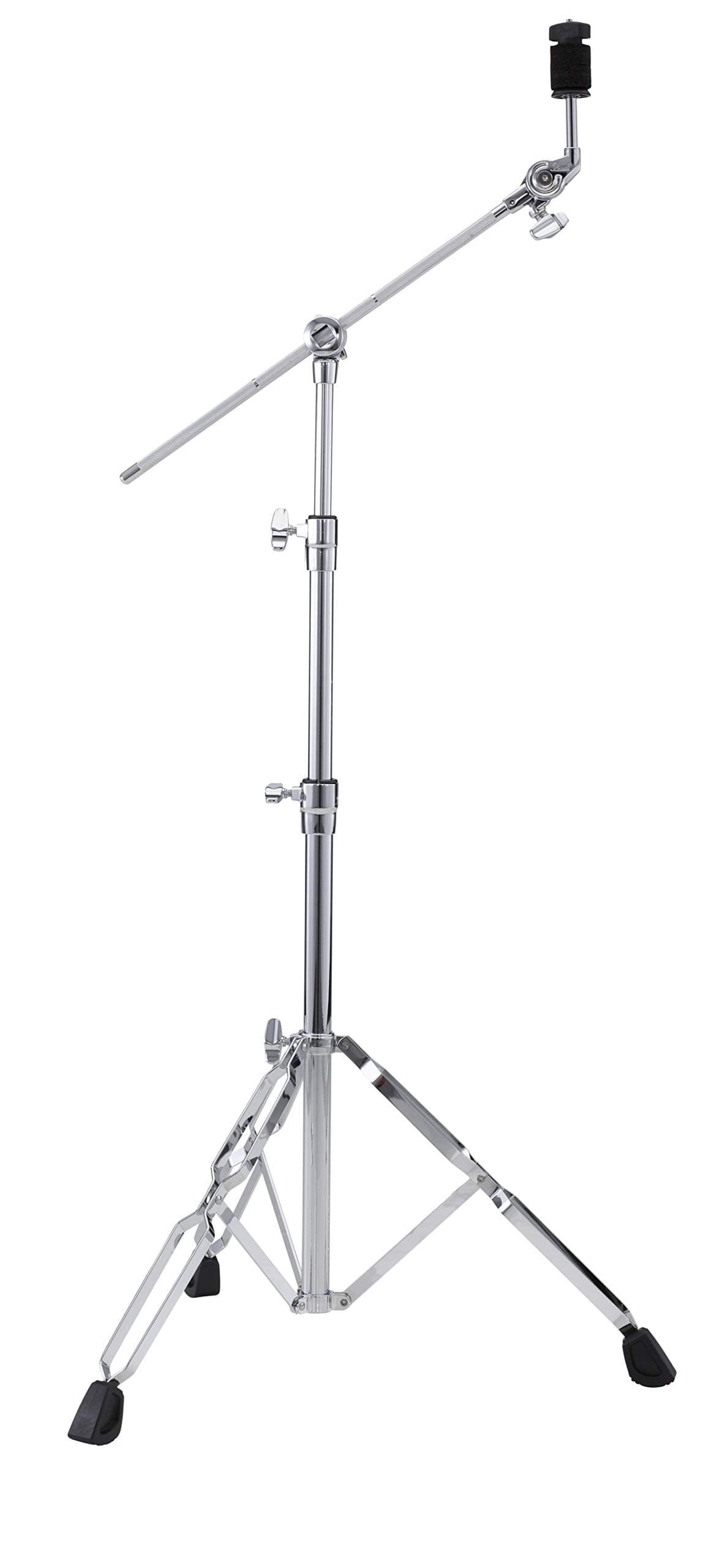 BC830 Double-Braced Cymbal Boom Stand, Medium Weight Boom Stand with Gearless UniLock Cymbal Tilter, Three-Tier Height Adjustment, and Sturdy Double-Braced legs.