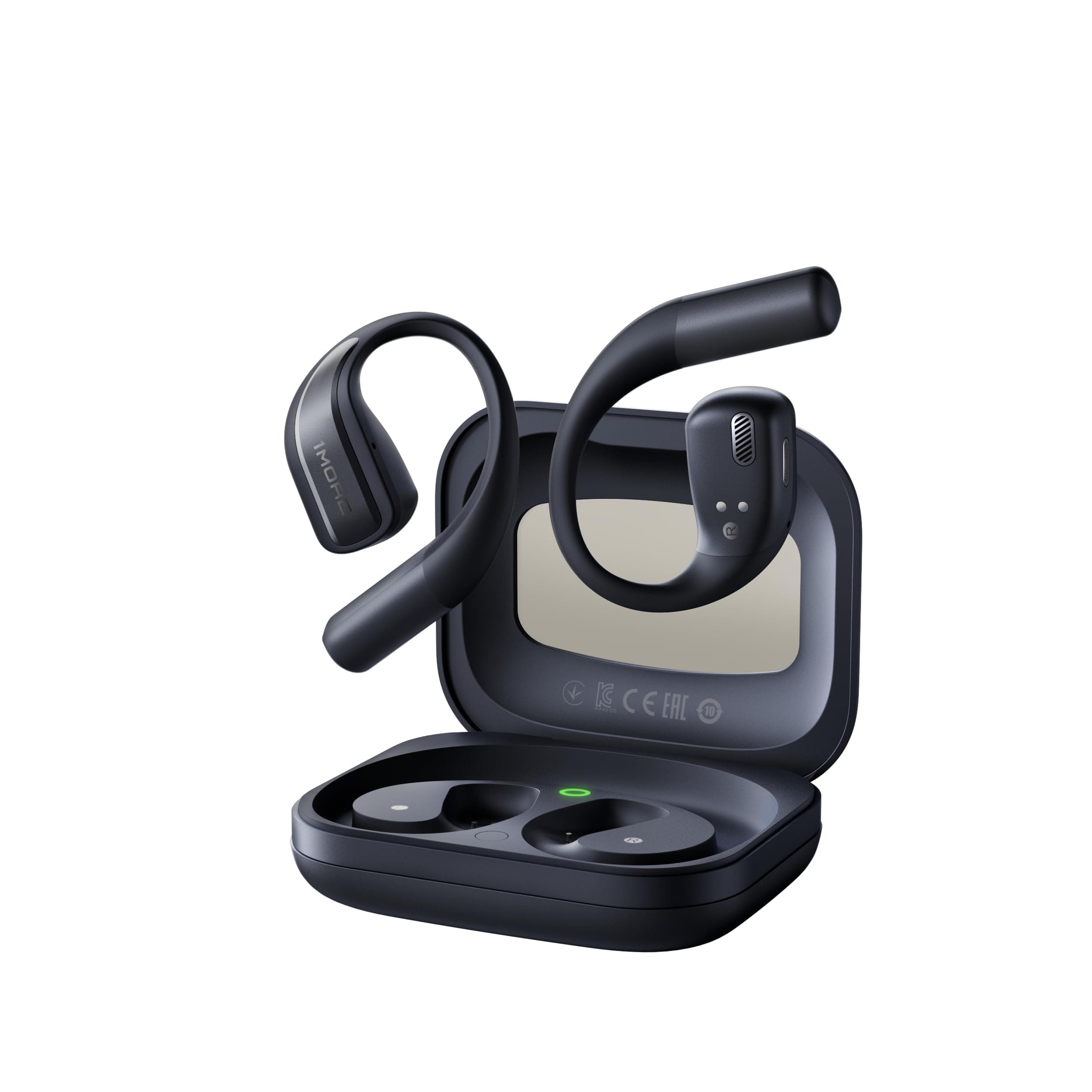 1MORE S70 Open Ear Headphones - True Wireless Bluetooth Open Earbuds, Comfortable Out of Ear Earbuds, Balance AIR+, IPX5 Waterproof, 40H Playtime, App Control, Clear Calls, Black