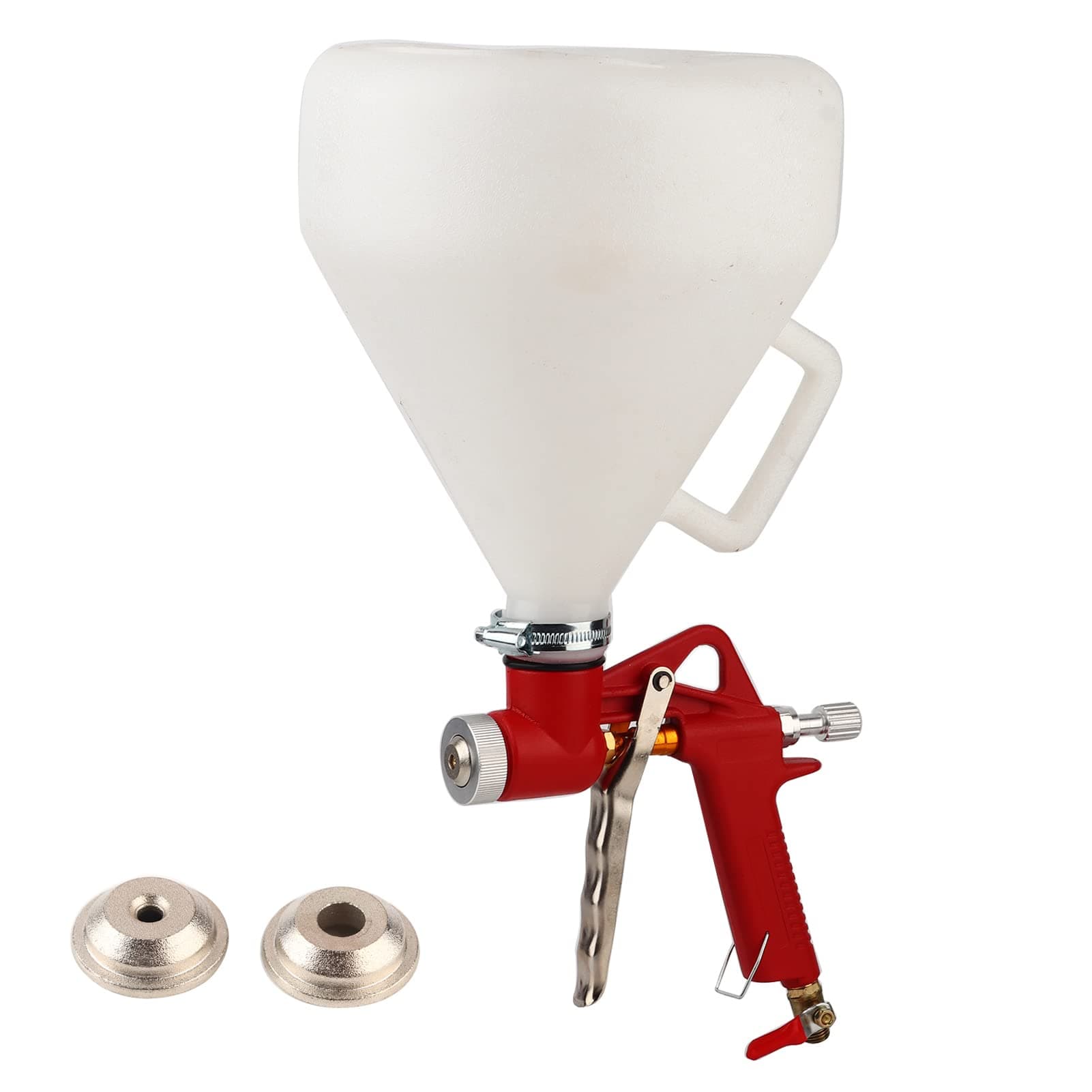 Air Paint Spray Gun, Ceiling Wall Texture Air Hopper Spray Gun Drywall Render Plaster Painting with 3 Nozzles of Different Sizes