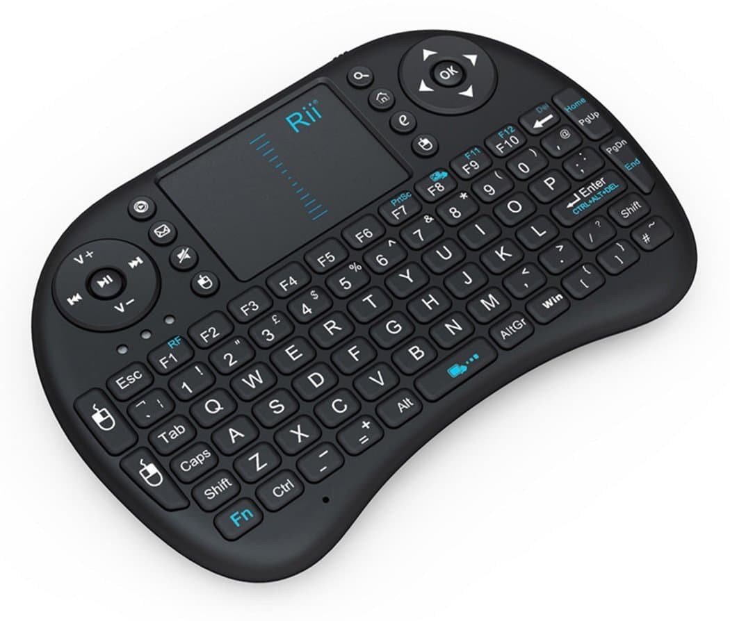 Rii 10038-BM i8 Mini 2.4GHz Wireless Touchpad Keyboard with Mouse for PC, PAD, Xbox 360, PS3 (2.4G Black)