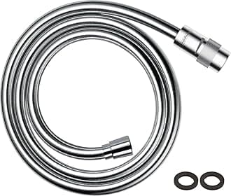 Isiflex - universal shower hose 1.60m, with volume control and twisting protection, flexible shower hose with kink protection, incl. sealing rings, chrome