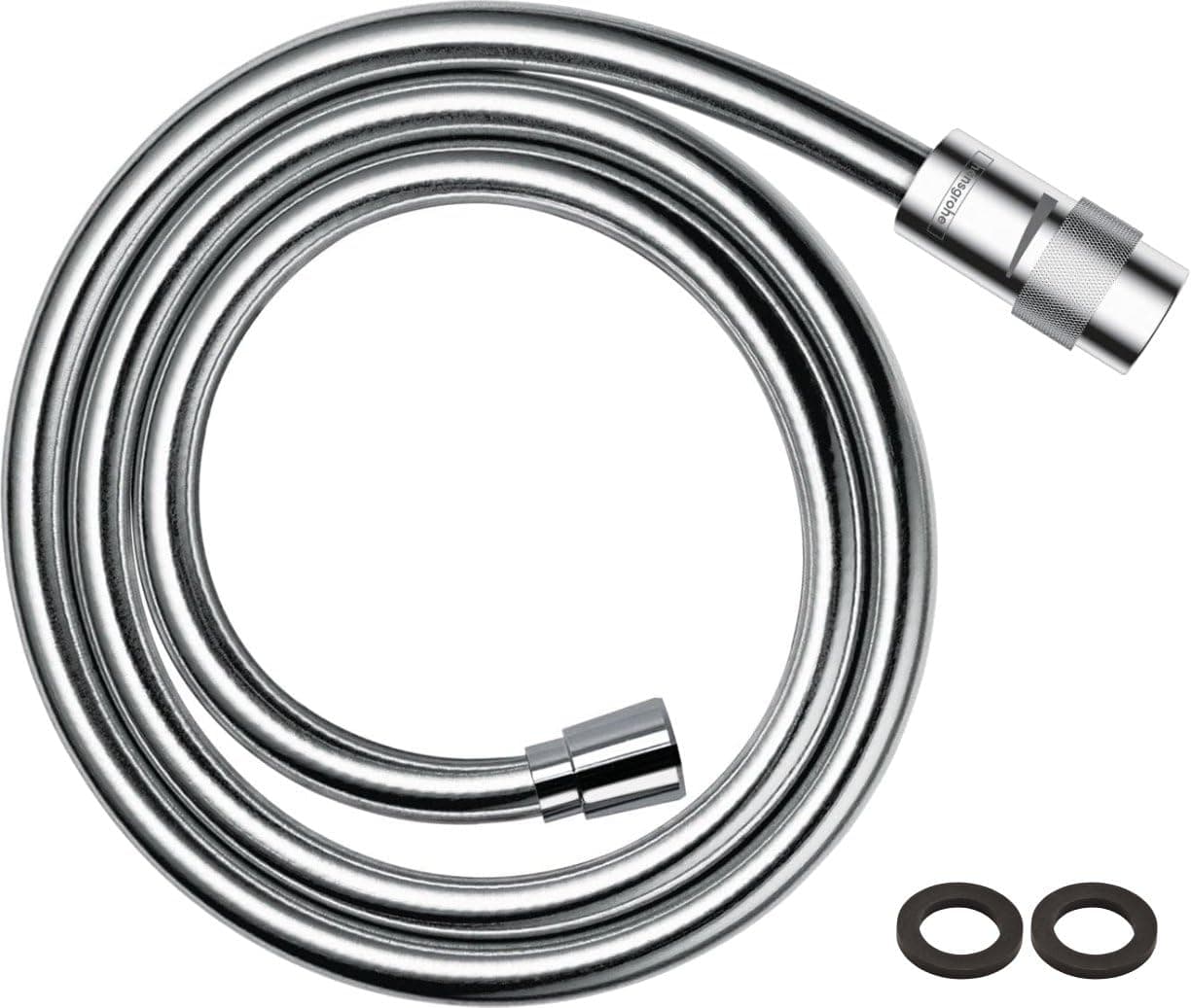 Isiflex - universal shower hose 1.60m, with volume control and twisting protection, flexible shower hose with kink protection, incl. sealing rings, chrome