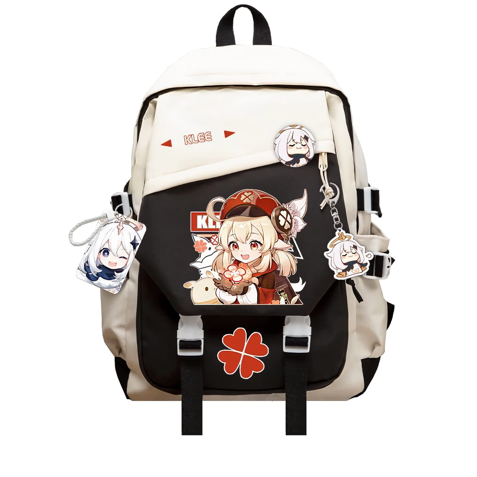 Genshin Impact Backpack Klee Backpack Printed Laptop Bookbag 17" Large Capacity Travel BackPack With Gift