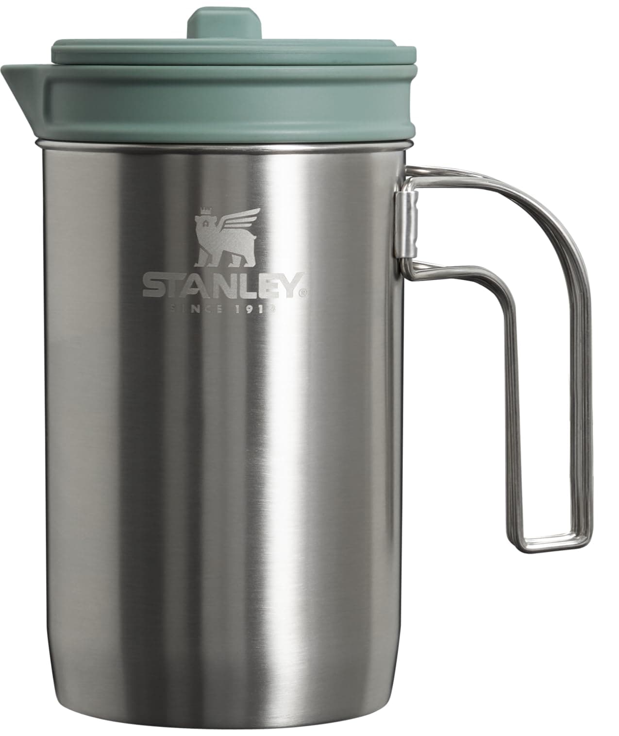 STANLEY All In One French Press Coffee Maker 32 oz | 5 Minute Brew, 4 Hours Hot | Mesh Filter for Coffee Grounds | Insulated Stainless Steel French Press | BPA-Free | Stainless Steel Shale