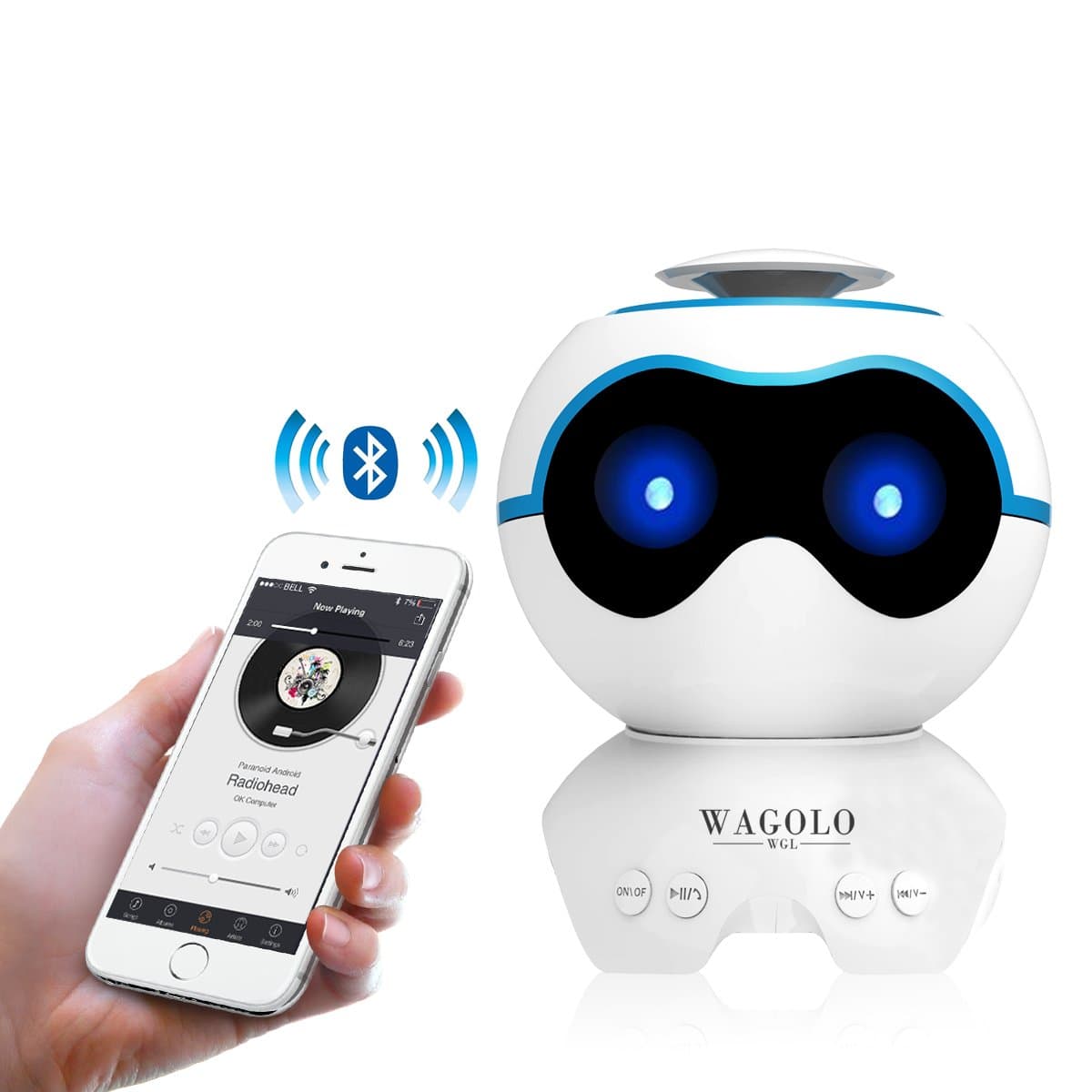 Portable Wireless Bluetooth Speakers, WAGOLO Animal Pet Mini Speaker with Bluetooth 3.0,Bass Sound,Stereo Pairing,Durable Design for iPhone /iPod/iPad/Phones/Tablet/Samsung/HTC