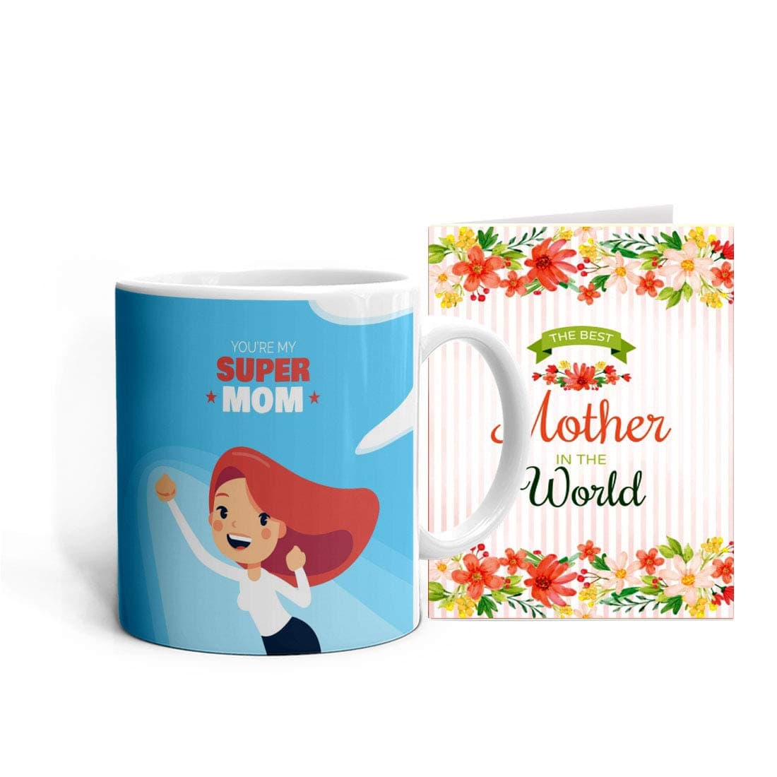 Khakee Mothers Day Gift for Mom Printed Coffee Mug (325 ml) with Mothers Day Greeting Card Best Mom Ever,Gift for Mother,Gift for Mom,Gift for Maa(mother20-053A)