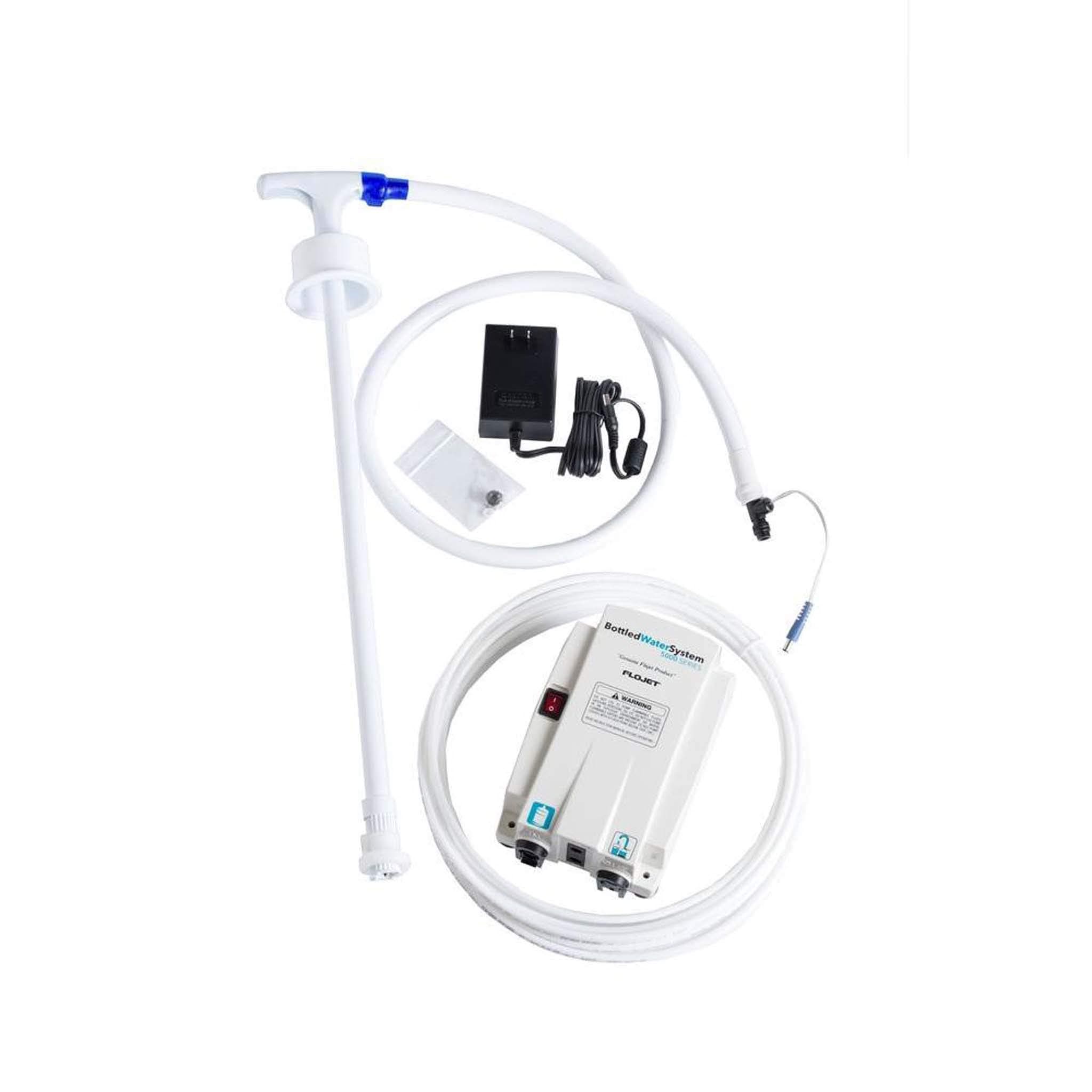 FloJet BW5000-00A Water Dispenser for 5 Gallon Bottle - Portable Bottled Water Dispensing System with Illuminated On/Off, Quick-Connect, Quiet Operation, Thermal Overload, Single Inlet - Ideal for RVs