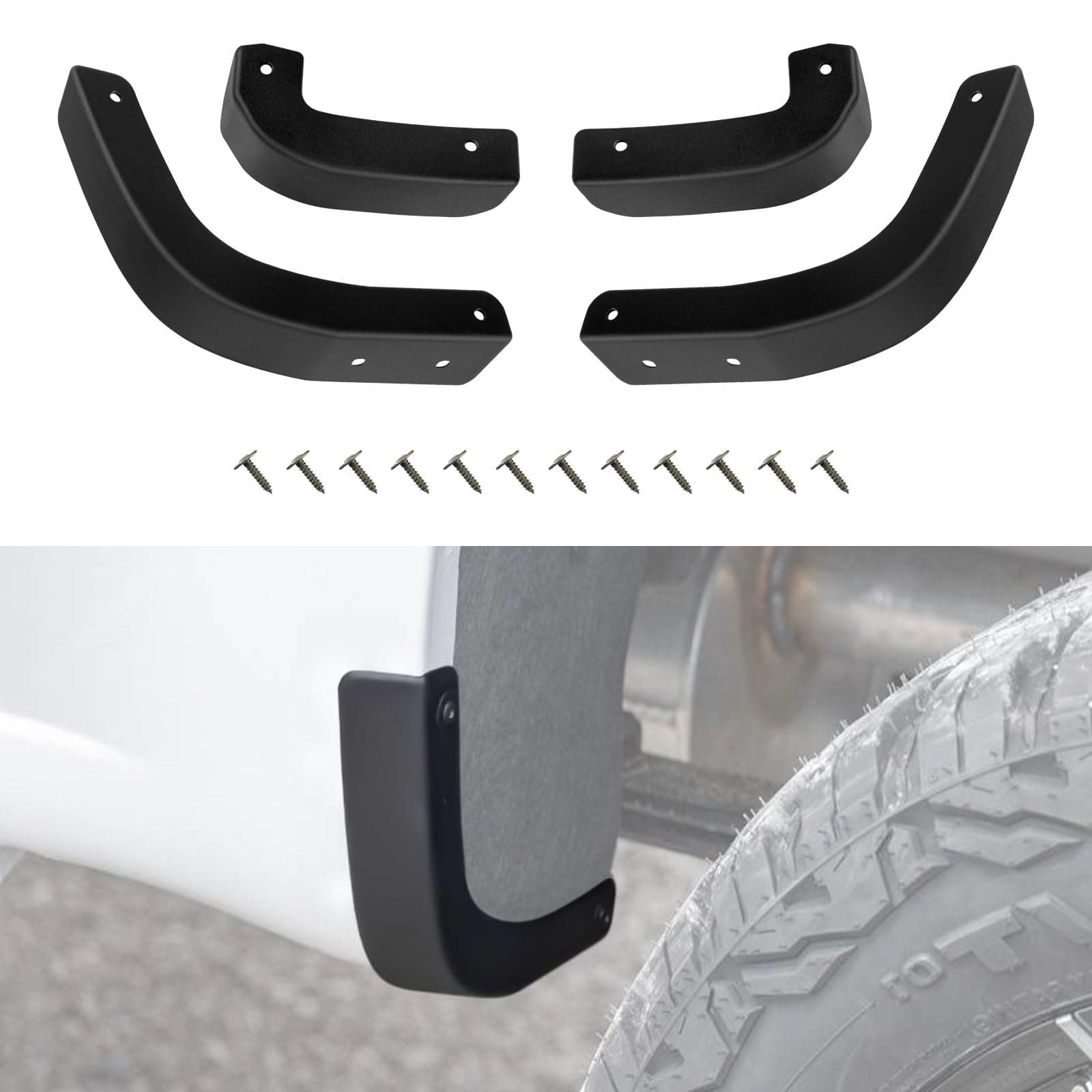 Mud Flap Delete Fit for Chevy Silverado 2019-2024,Mud Guards Mudflaps Delete Compatible with Chevrolet Silverado 1500 Accessories 2019-2024