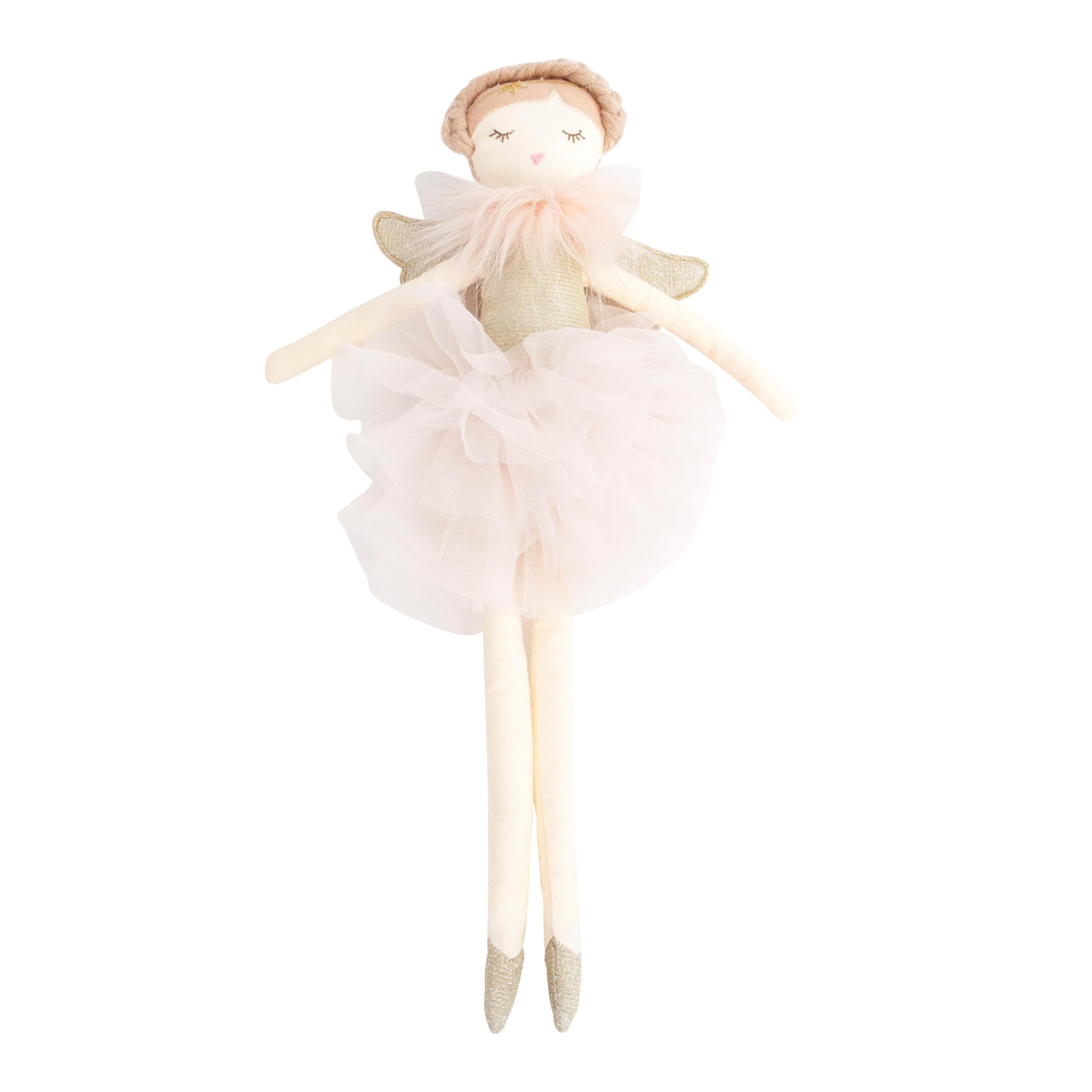 MON AMI Angel Stuffed Doll - 15", Soft Elegant Plush Doll for Little Girls, Use as Toy or Room Decor