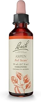 Bach Original Flower Remedies, Aspen - Feel Secure - Natural Homeopathic Flower Essence for Emotional Balance - Vegan, Gluten Free, Sugar Free - 20mL Dropper