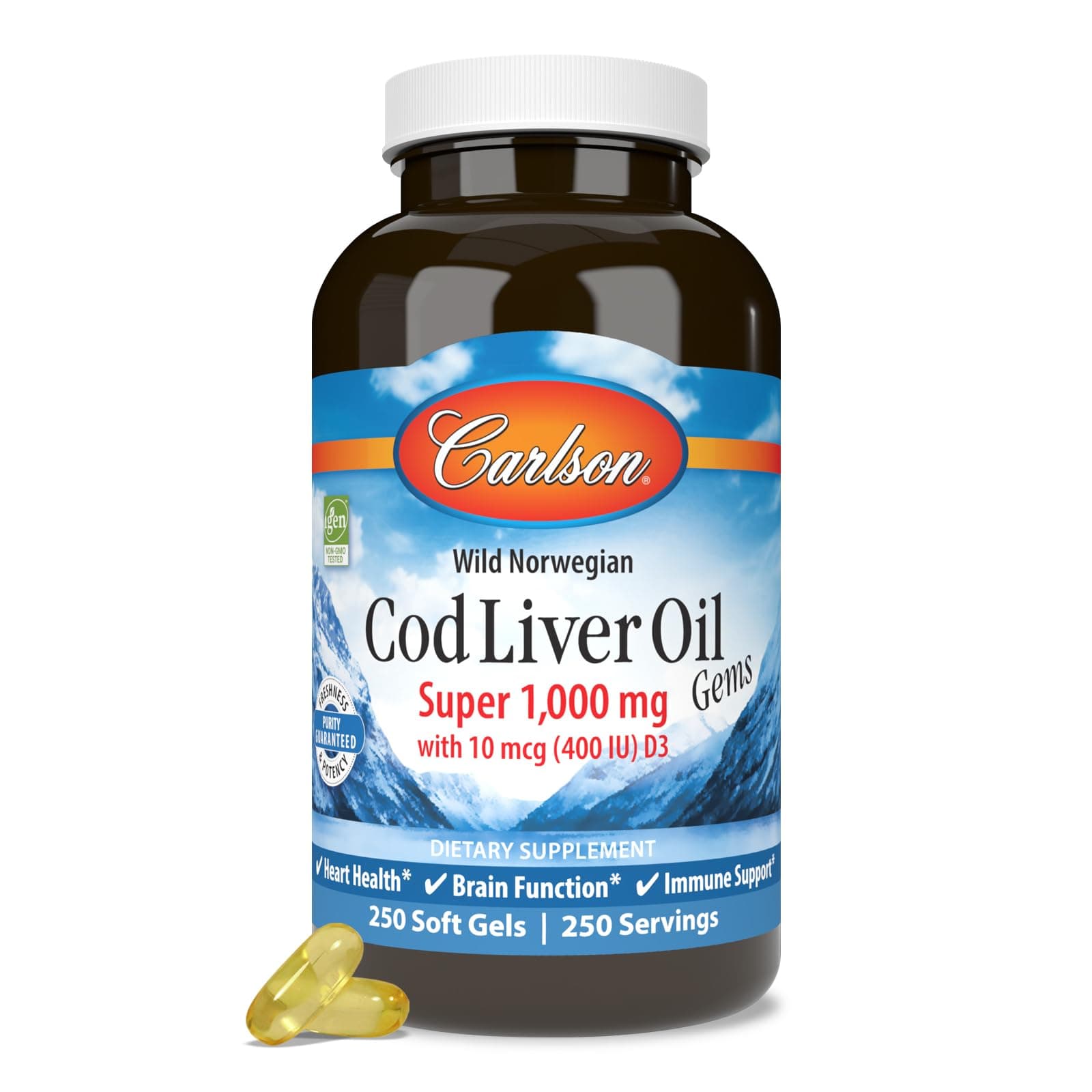 Laboratories Super 1000mg Cod Liver Oil, 250 Softgels