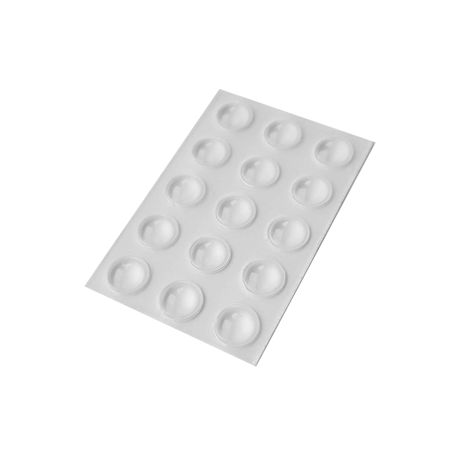 15 Mini Clear Self Adhesive Domed Rubber Feet, Bumper Stops for Coasters, Furniture, Glass, Crafts- 6.5mm x 2mm