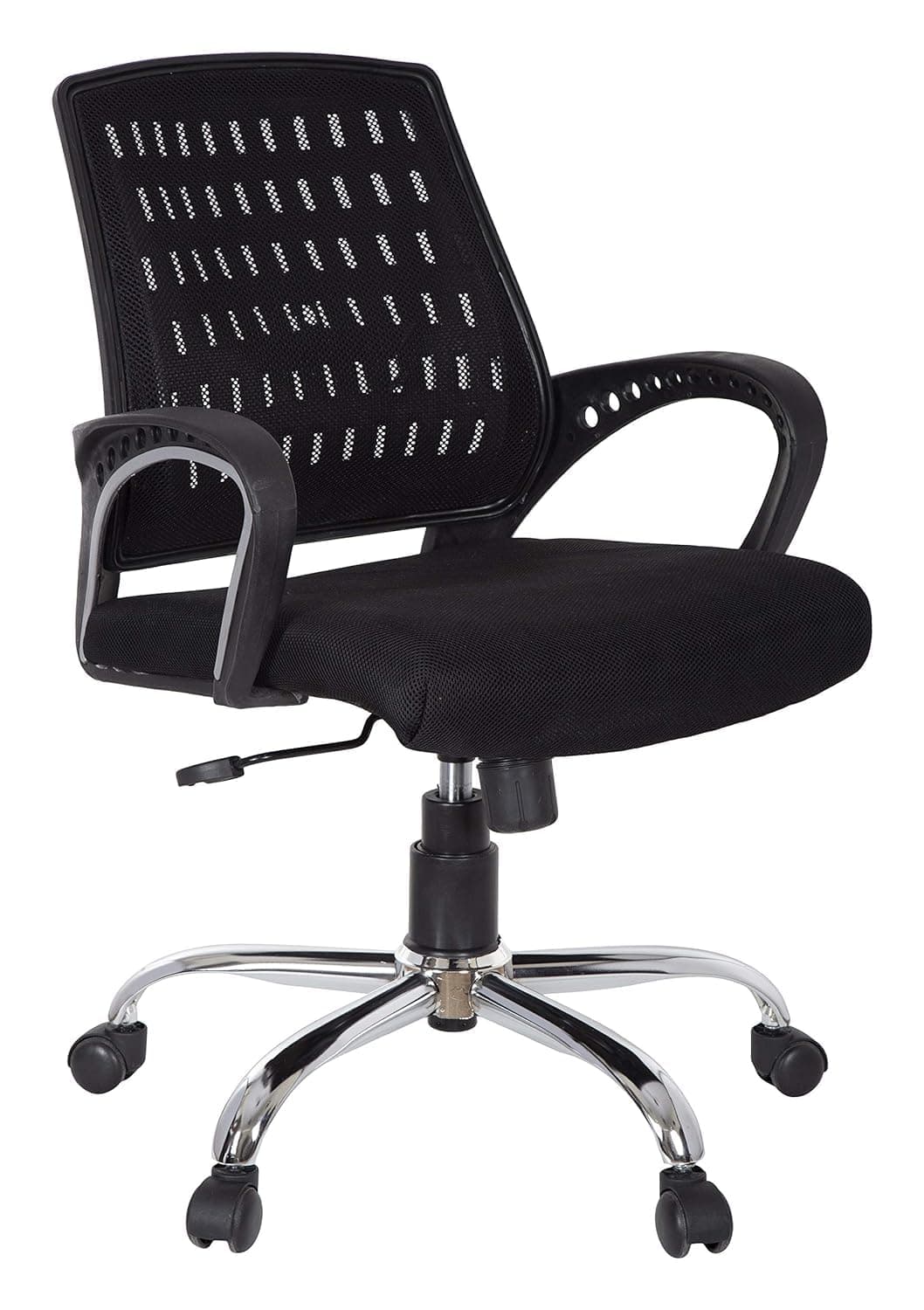 Office Chair with Adjustable Headrest & Lumbar Support, Mid-Century Mesh Ergonomic Executive Desk Chair, Modern Style Drafting Workstation (Drafting-Kf4, Black)