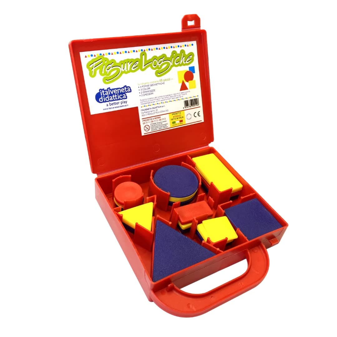Italveneta Didattica510 - Case with Logical Blocks in Plastic, Teaching Game