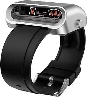 MERY Men’s Racing Style Driver Jump Hour Watches,Unique Futuristic Retro Creative Modern Quartz Wristwatches, Stainless Steel or Rubber Band