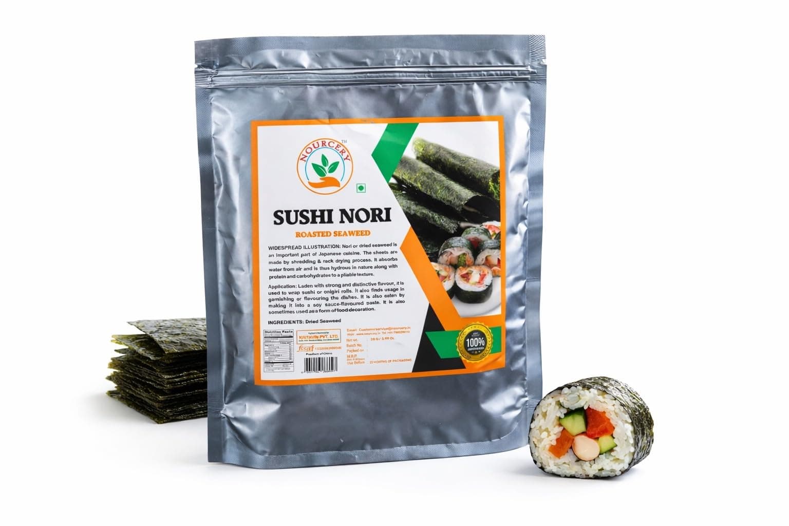 - Nourcery Sushi Nori Sheets, 20 Sheets / 60gm (Seaweed Stratum)