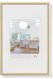 walther design Picture Frame Gold 30 x 40 cm New Lifestyle Plastic Frame KV040G