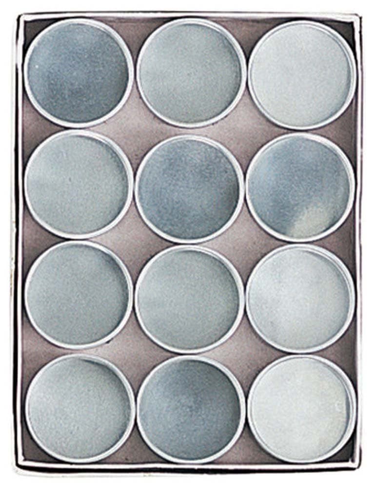 BIN Buddy 12 Piece Aluminum Gem Jars Set | 2.5" x 1" (6.4 cm x 2.5 cm) | See-Through Tops | Great for Storing & Organizing Small Objects, Beads, Jewelry, Collectibles & More