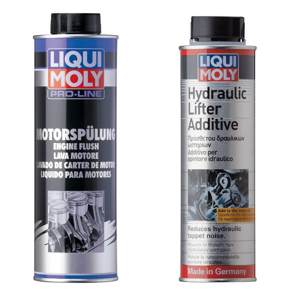 Liqui Moly P000065 Pro-Line Engine Flush, 500 ml & 20004 Hydraulic Lifter Additive 300ml