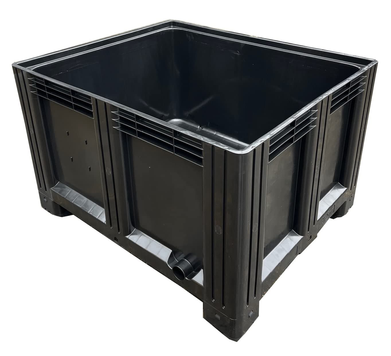 Solent Plastics 670 Litre Standard Size Pallet Box Dolav Bulk Industrial Bin Storage Container - 1200 x 1000 x 790mm - 4 Feet Solid Sided Heavy Duty Dump Bin