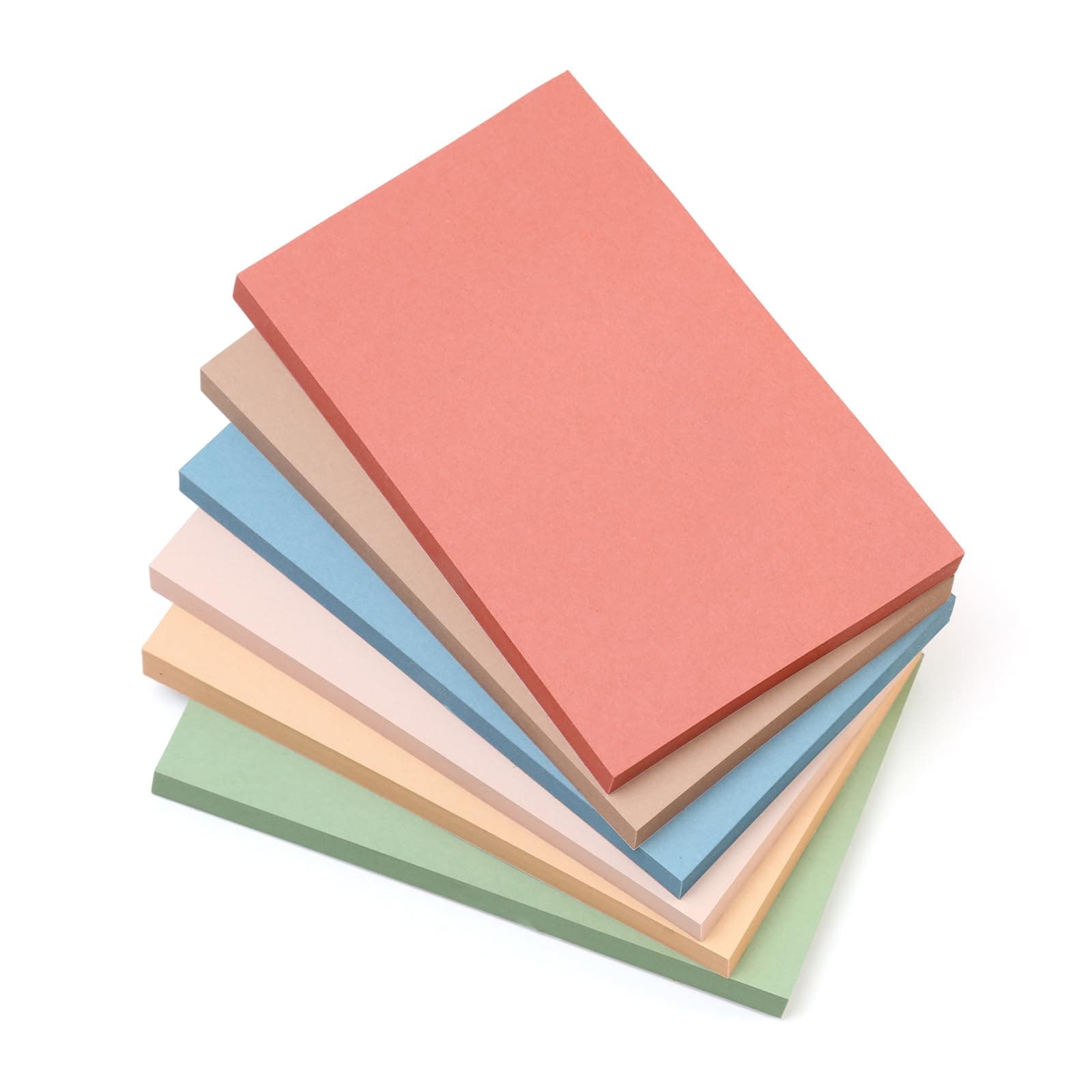 3 x 5 Inches Large Sticky Notes, 76 x 127 mm 6 Vintage Aesthetic Colors for School, Office and Notebook,80 Sheets/Pad