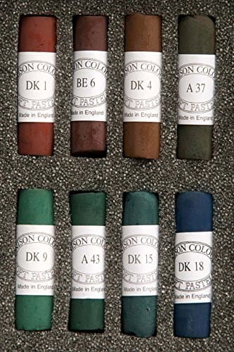 Unison Colour Soft Pastels Hand Made Dark 8 set