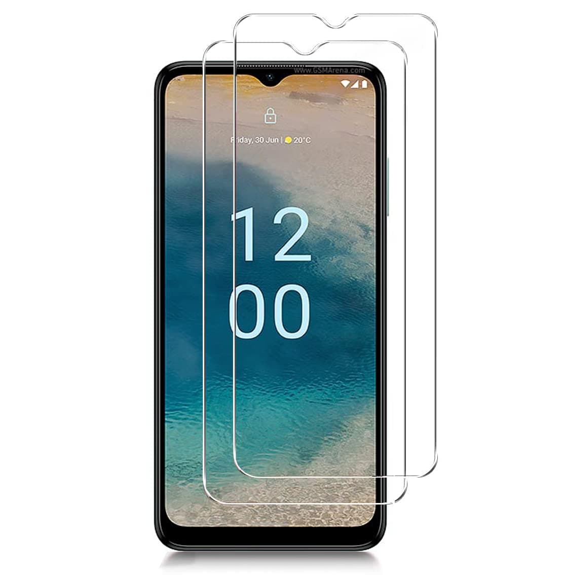 {2 PACK) Nokia G22 Premium Quality Genuine Tempered Glass Explosion & Shatter Proof Screen Protector Guard Cover for Nokia G22