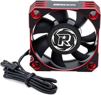 Surpass Hobby USA Rocket 50mm Metal Motor Cooling Fan 10000RPM Preventing Heat Fan for 1/5th Scale RC Car Brushless Motor ESC RED