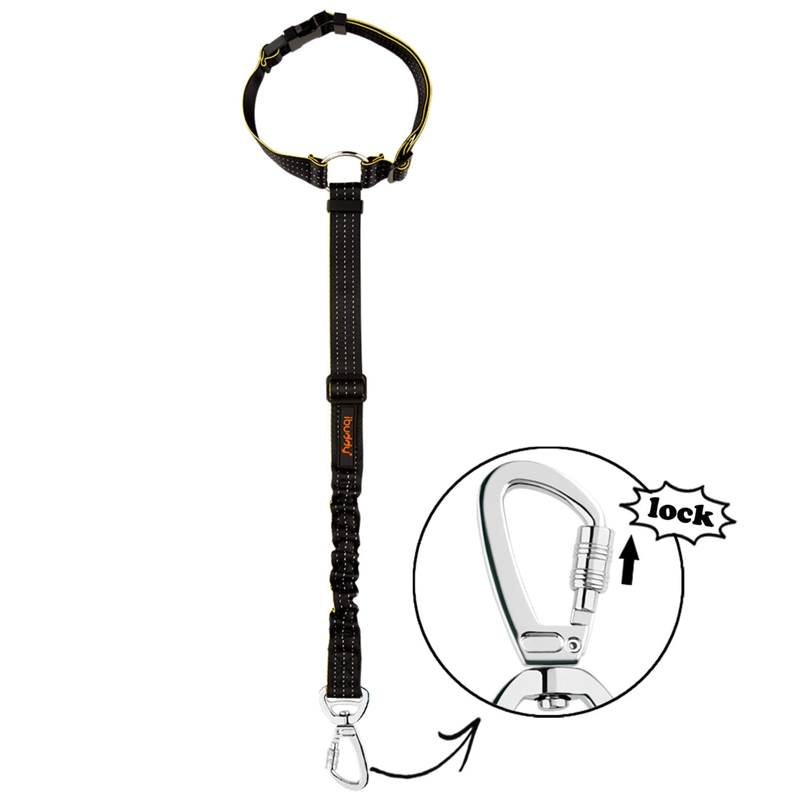 iBuddy Dog Seat Belt Car Headrest Restraint for Medium/Large Dogs, Adjustable Dog Seat Belt Harness for Car with Dual Safe Hook and Elastic Durable Nylon Dog Safety Belt for Vehicle