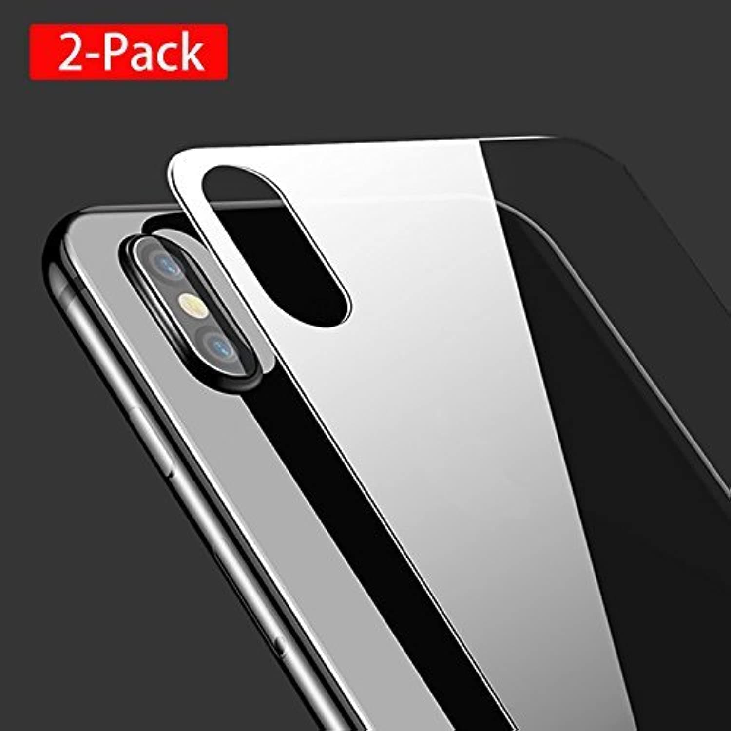 Back Screen Protector Compatible with iPhone Xs/iPhone X [2-Pack], Rear Tempered Glass [3D Touch] Temper Glass Film Anti-Fingerprint/Scratch Compatible with iPhoneXs/iPhoneX (5.8 inch)