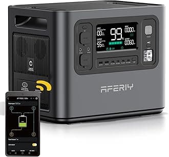 AFERIY P210 Portable Power Station 2400W, 2048Wh LiFePO4 Battery Generator with 1100W AC Charge and 500W Solar Charge, for Home Backup, Power Outages