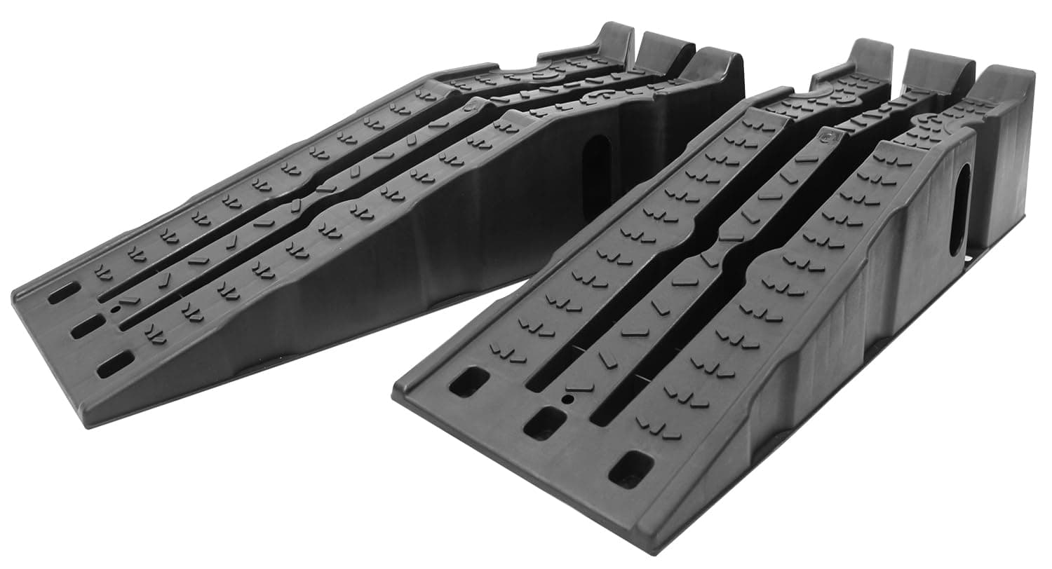 MaxxHaul 50947 Lift Stackable Vehicle Car Ramp 6500 LBS Capacity Per Pair 3250 LBS Per Ramp 2 Pack