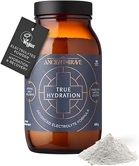 True Hydration 180g Jar - Electrolytes Powder with Magnesium, Potassium & Chromium - Natural Coconut Water Electrolyte Powder for Morning Hydration, Workout Recovery