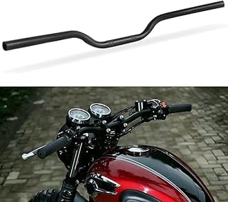 1 inch motorcycle handlebars, Universal 25mm Handlebars Motorcycle Bars for Bobber Cafe Race Dirt Bike and More