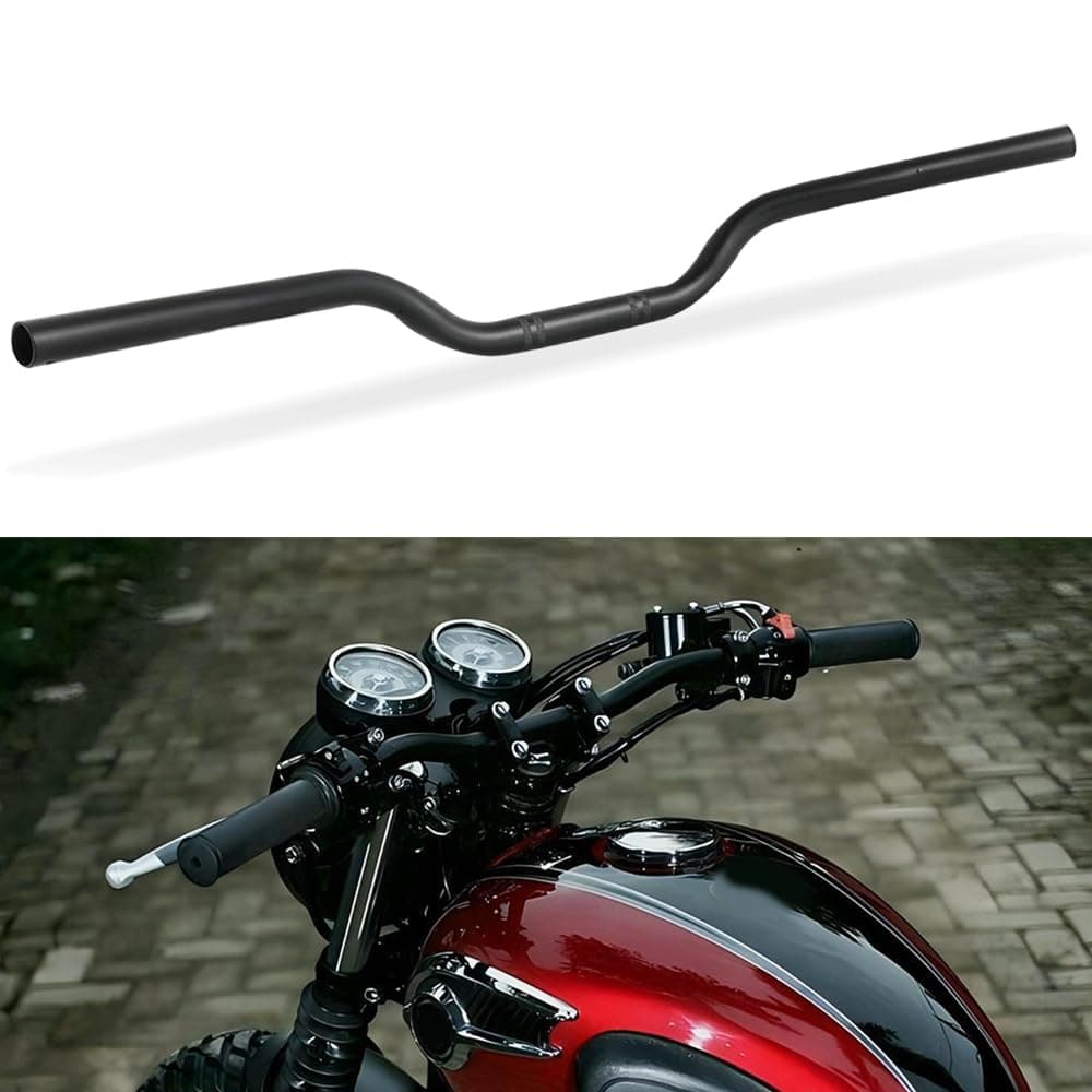 7/8 motorcycle handlebars, Universal 22mm Handlebars Motorcycle Bars for Bobber Cafe Race Dirt Bike and More
