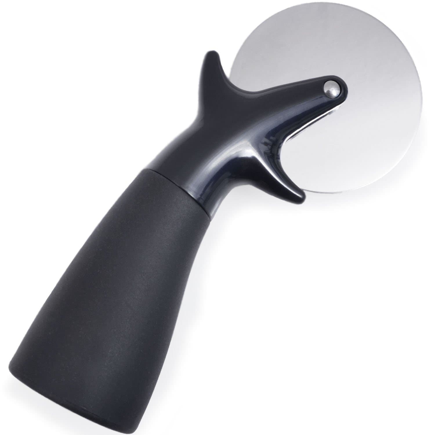 Pizza Cutter Wheel (INCREDIBLY SHARP - HEAVY DUTY STAINLESS STEEL) Soft Ergonomic Handle - Easily Slice Soft or Hard Crust Pizza's & Flatbread