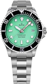 RATIO FreeDiver Sapphire Crystal Diver Watch Japanese Automatic Dive Watch 200m Water Resistant Diving Watch for Men