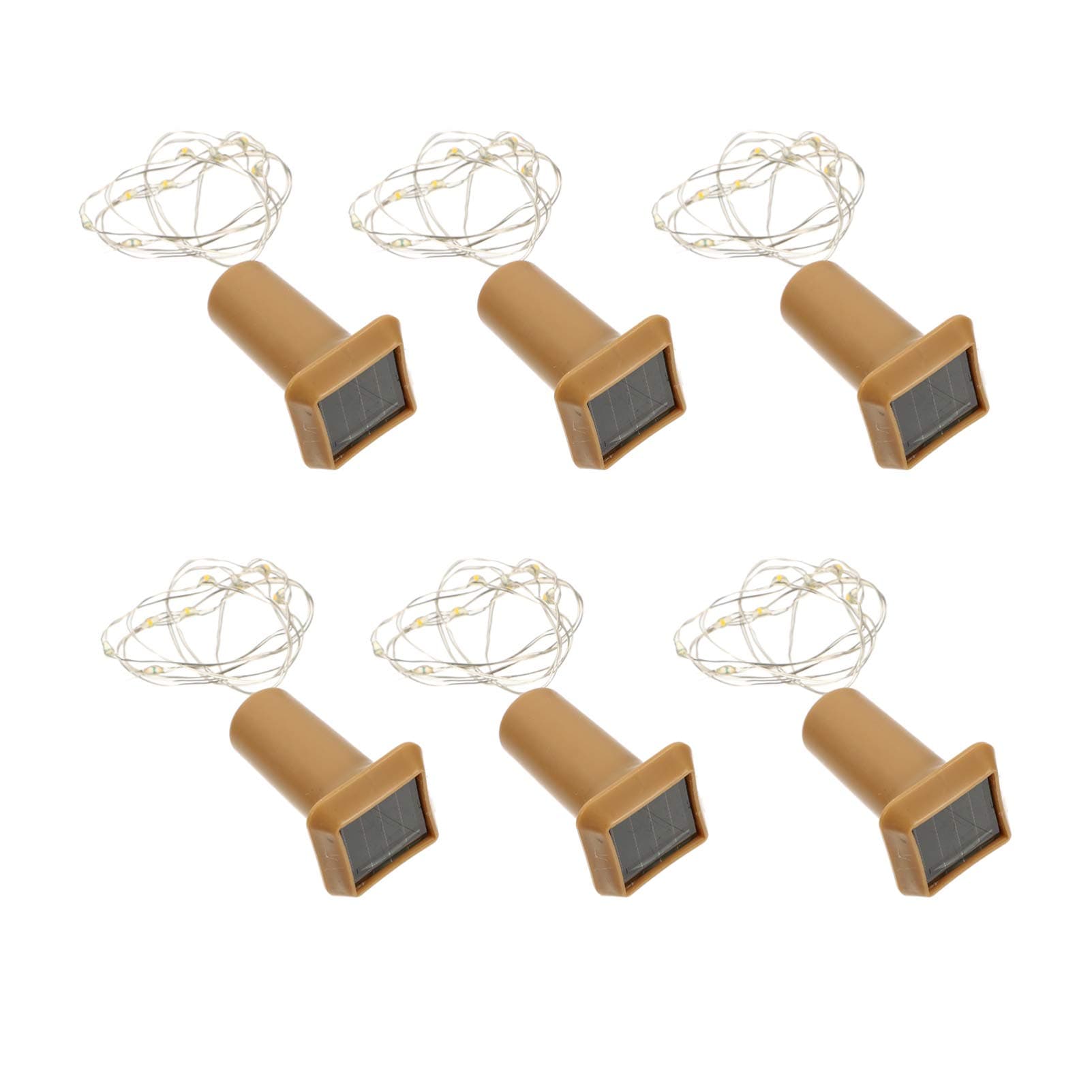 Uonlytech 6pcs Wine Bottle Lights Solar Powered Wine Cork Lights LED Waterproof Fairy Cork String Lights for Outdoor Indoor Garden Wedding Holiday Party Decor
