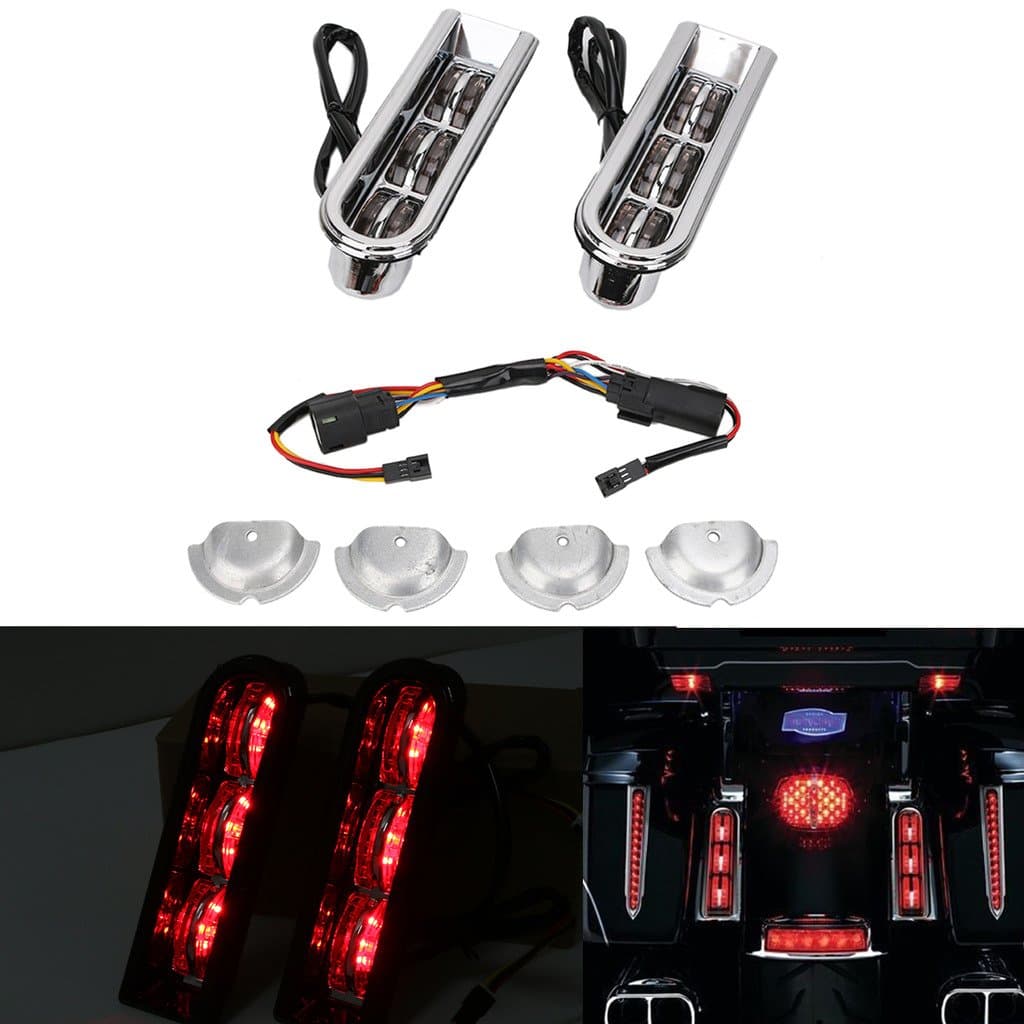 Motorcycle Upgrade Ordinary Rear Saddlebag LED Light/Rear Fender Light Insert Filler Support For Harley Touring FLHTCU/L Electra Glide FLHT/L Road Glide FLTRUSE CVO FLHR Road King 2014-2020